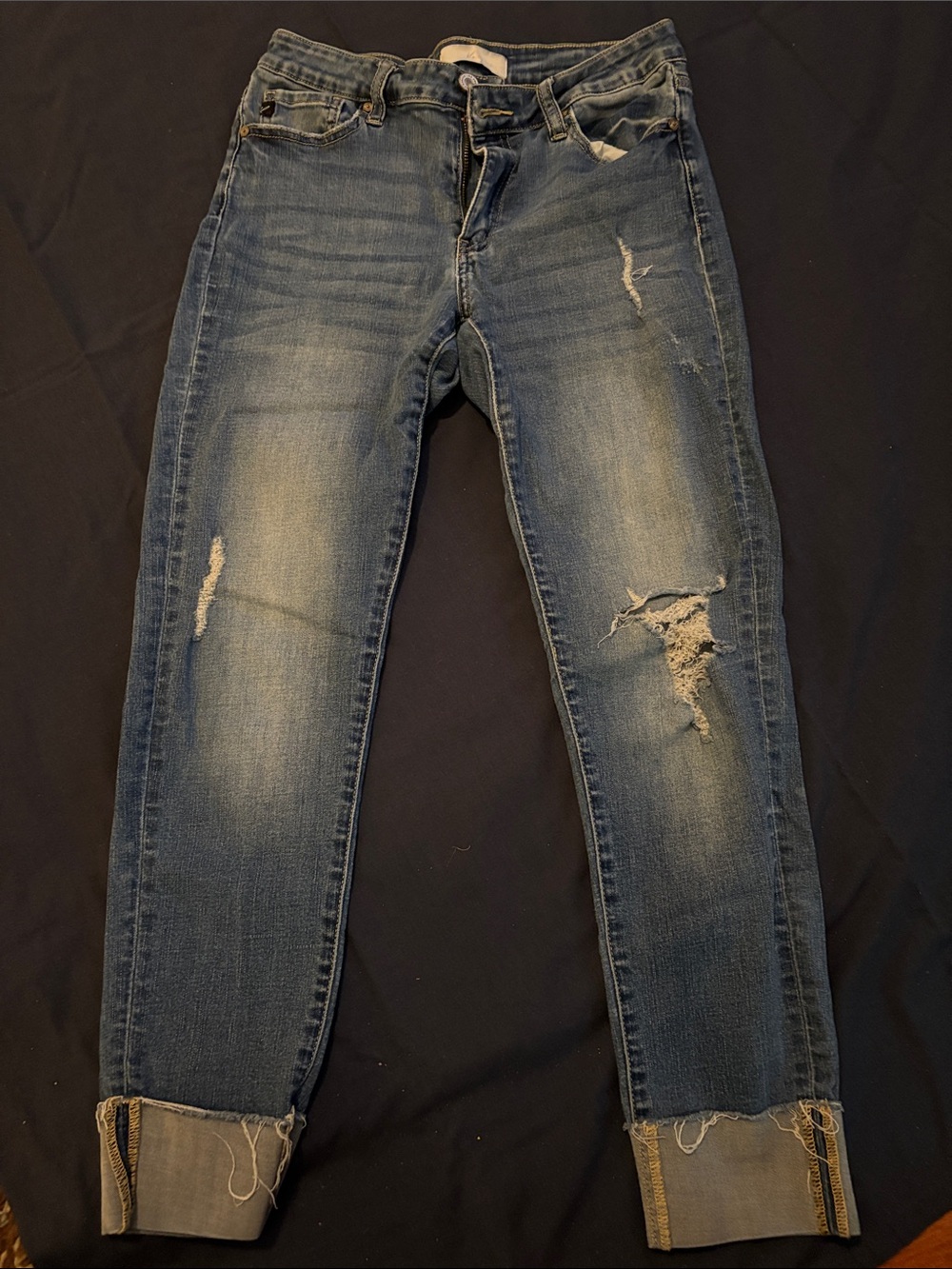 Women’s Distressed Blue Jeans